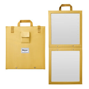 Bruun Lighted Portable Hanging Mirror for Dance Bag in Yellow 25" x 11.4"